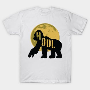 HODL Ape Gold Moon T-Shirt